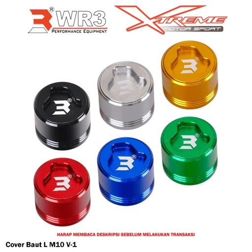 Image of Tutup Cover Kepala Baut WR3 Untuk Baut Kaliper Radial Uk. Baut L M10 Aluminium