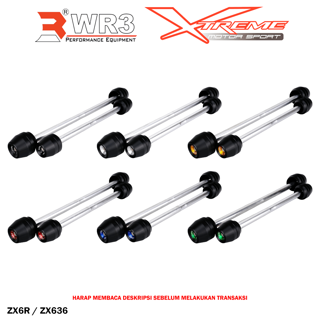 Axle Slider / As Roda WR3 Depan Belakang ZX25R ZX25 R 25R 4 Cylinder / Z900 / ZX6R / ZX636