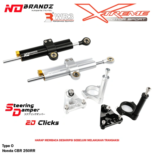 Image of Breket WR3 + Stabilizer / Steering Damper NO BRANDZ Type H / O Untuk CBR 250RR CBR250RR