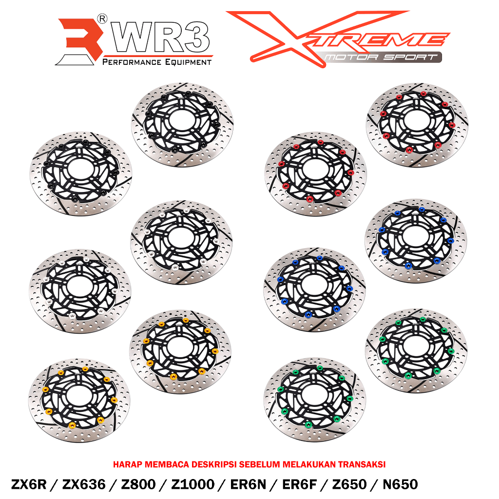 Disk Brake Cakram Piringan Depan WR3 Z1000 ZX6R ZX636 ER6 Z650 ZX10R