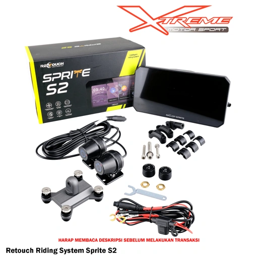 Image of Retouch Riding System Sprite S2 GPS Maps Dash Cam Kamera Motor Full Set Garansi 1 Tahun