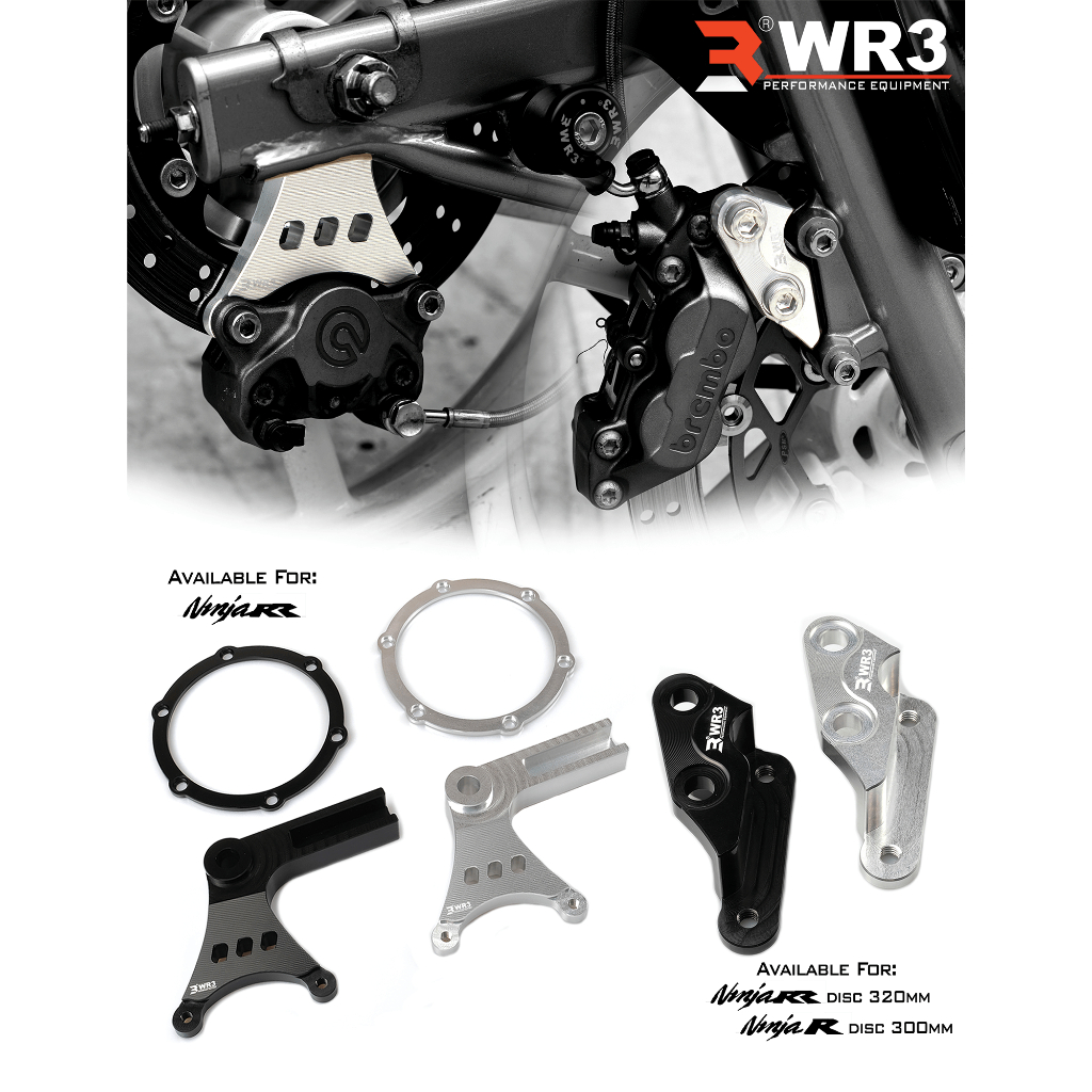 Breket Kaliper Depan WR3 For Untuk Kaliper Brembo 4P1P Ninja 150 RR R SS / Z125 / Vulcan 650 / Vstrom V-Strom 250 SX