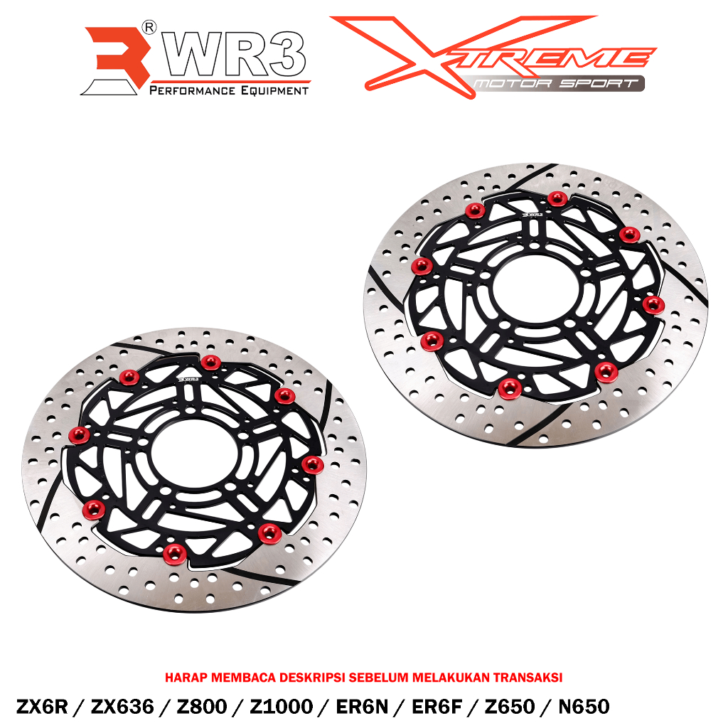 Disk Brake Cakram Piringan Depan WR3 Z1000 ZX6R ZX636 ER6 Z650 ZX10R