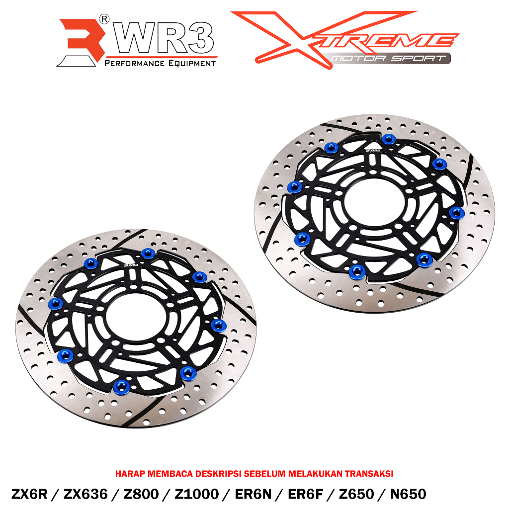 Disk Brake Cakram Piringan Depan WR3 Z1000 ZX6R ZX636 ER6 Z650 ZX10R