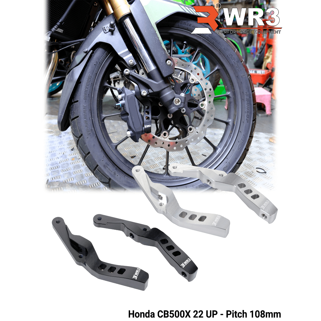 Breket Kaliper Depan Radial WR3 For Untuk CBR 250 RR / CB 500X Pitch 100 / 108 mm