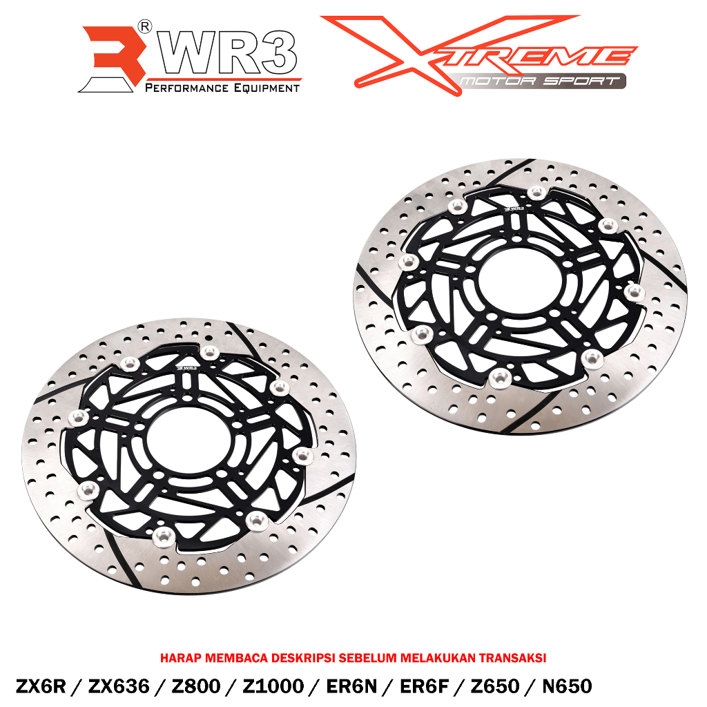 Disk Brake Cakram Piringan Depan WR3 Z1000 ZX6R ZX636 ER6 Z650 ZX10R