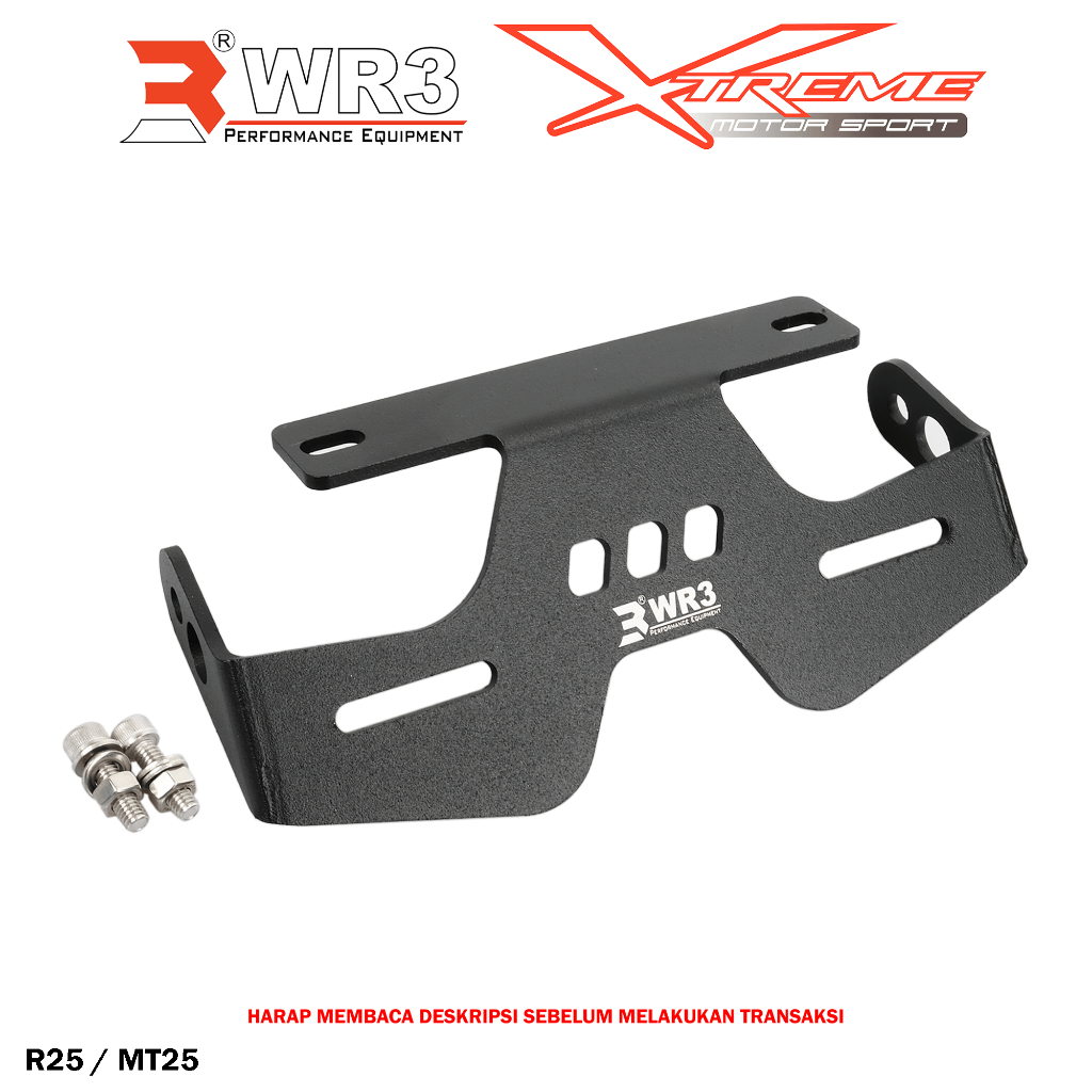 Dudukan Plat Motor / Tail Tidy WR3 R25 / MT25 Aluminium