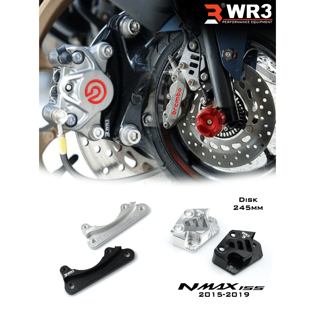 Breket Kaliper Belakang WR3 For Untuk Kaliper Brembo 2P1P Nmax 155 / Xmax 250 / R25 / MT25 / R15 V3 / XSR 155 / MT15 / Tmax 530