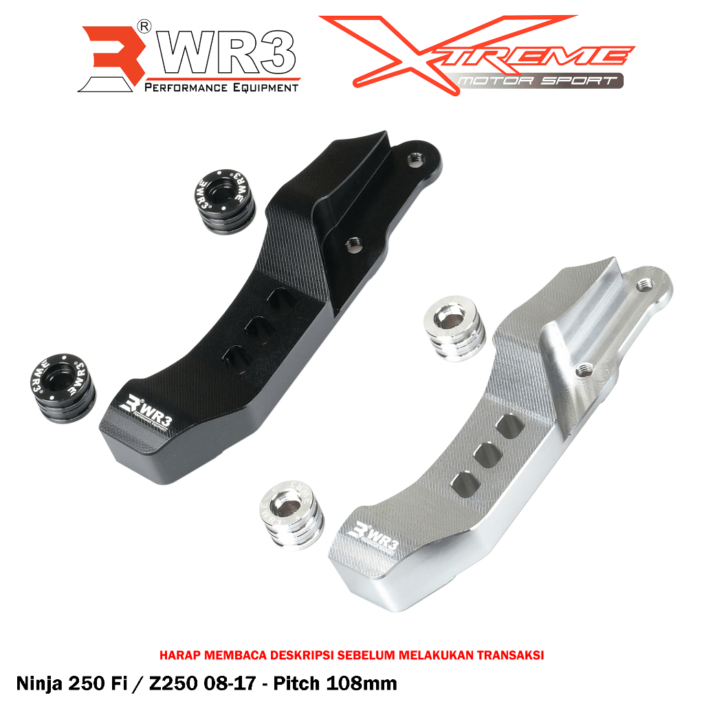 Breket Kaliper Depan Radial WR3 For Untuk Ninja 250 Fi / Z250 FI / Z900 Pitch 100 / 108 mm