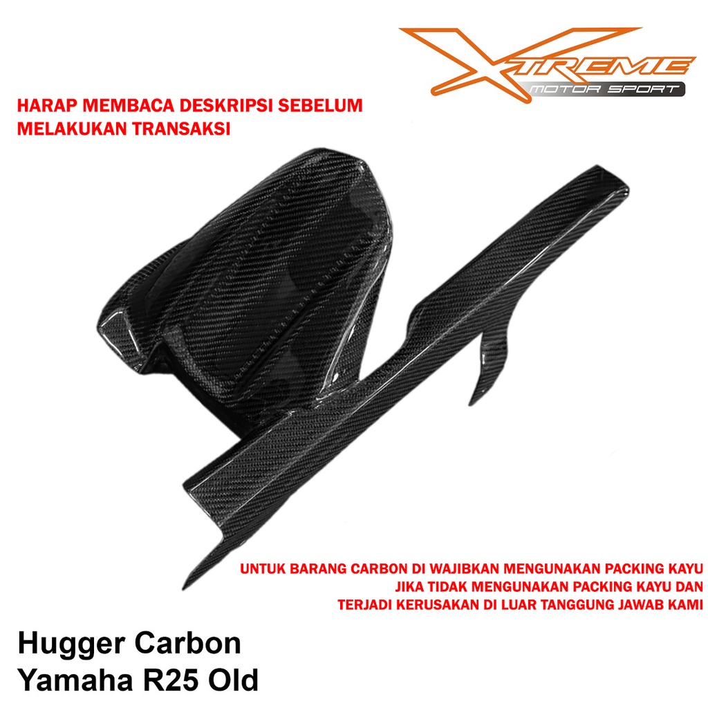 Hugger Belakang Carbon or Karbon ZX25R / Ninja 250Fi OLD / R25 / MT25 NEW / OLD / CBR 250RR