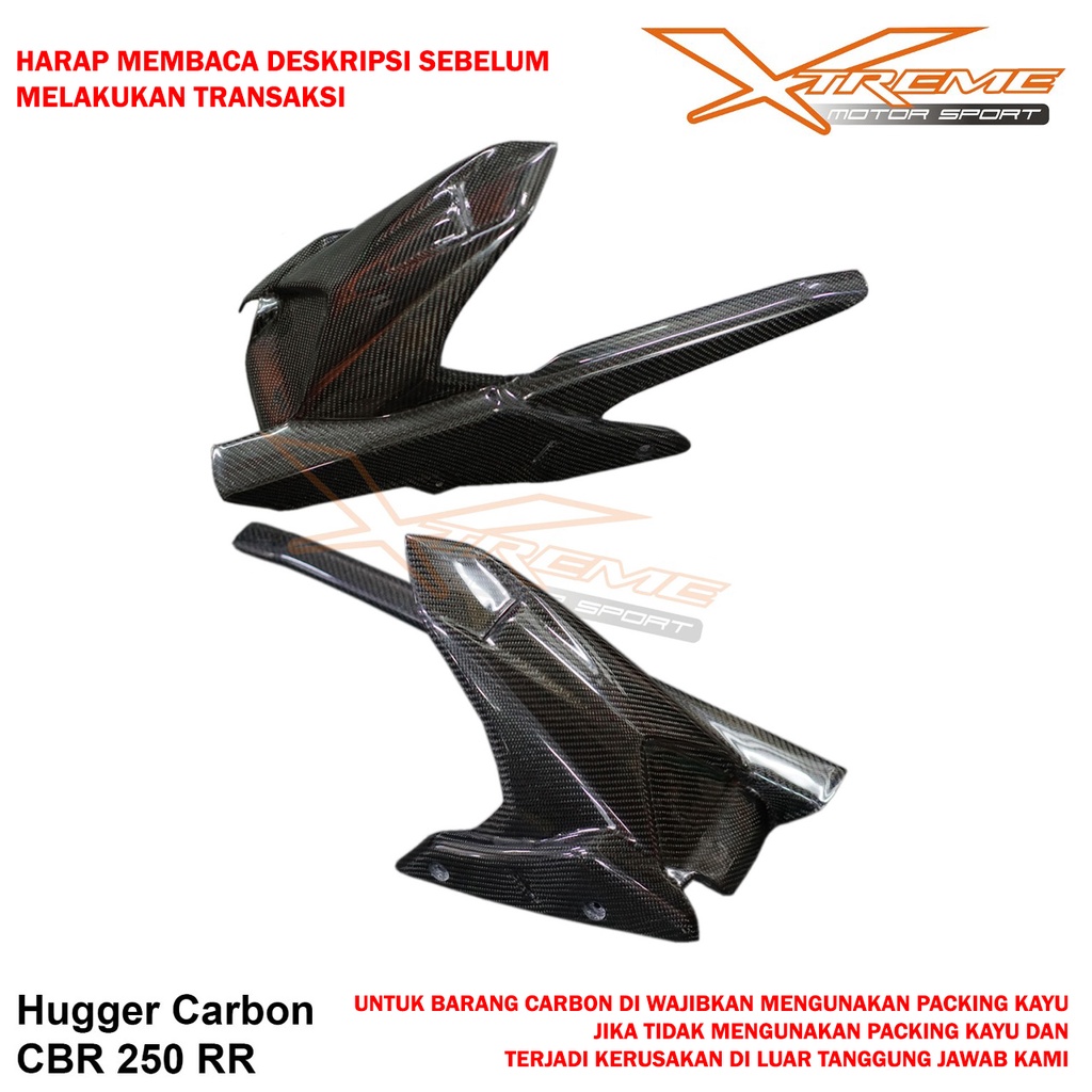 Hugger Belakang Carbon or Karbon ZX25R / Ninja 250Fi OLD / R25 / MT25 NEW / OLD / CBR 250RR