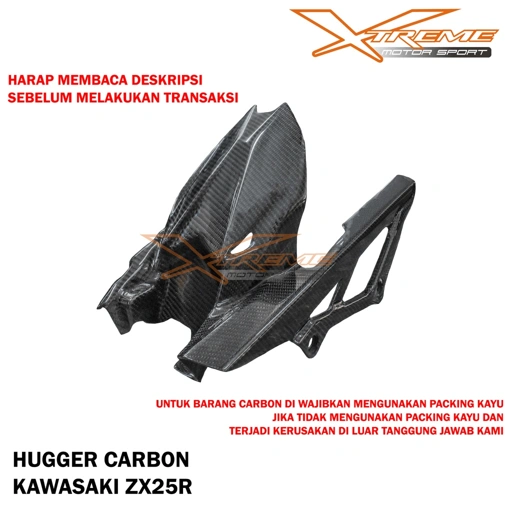 Image of Hugger Belakang Carbon or Karbon ZX25R / Ninja 250Fi OLD / R25 / MT25 NEW / OLD / CBR 250RR
