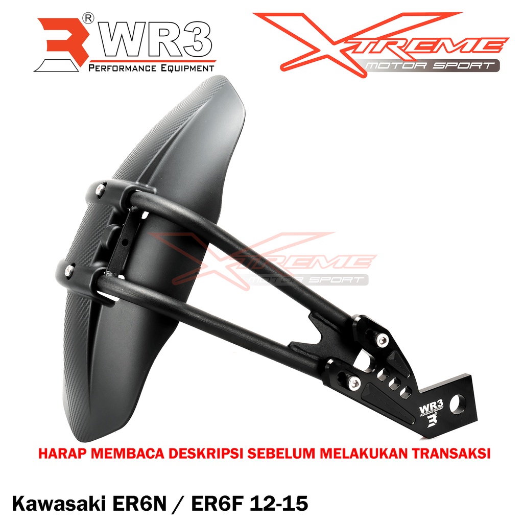 Mudguard Mud Guard WR3 Kawasaki ER6 or Ninja 650 Original WR3 OfficiaL Product