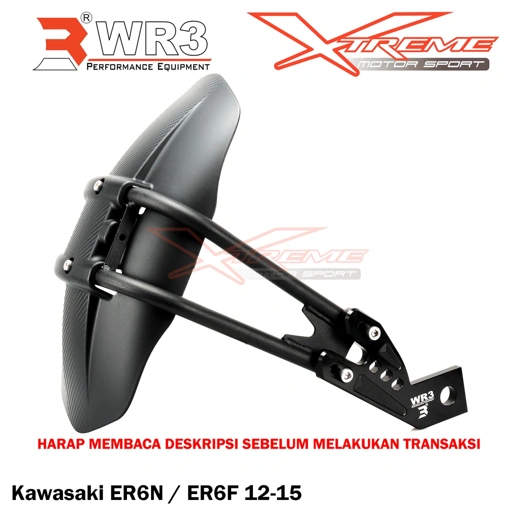 Image of Mudguard Mud Guard WR3 Kawasaki ER6 or Ninja 650 Original WR3 OfficiaL Product