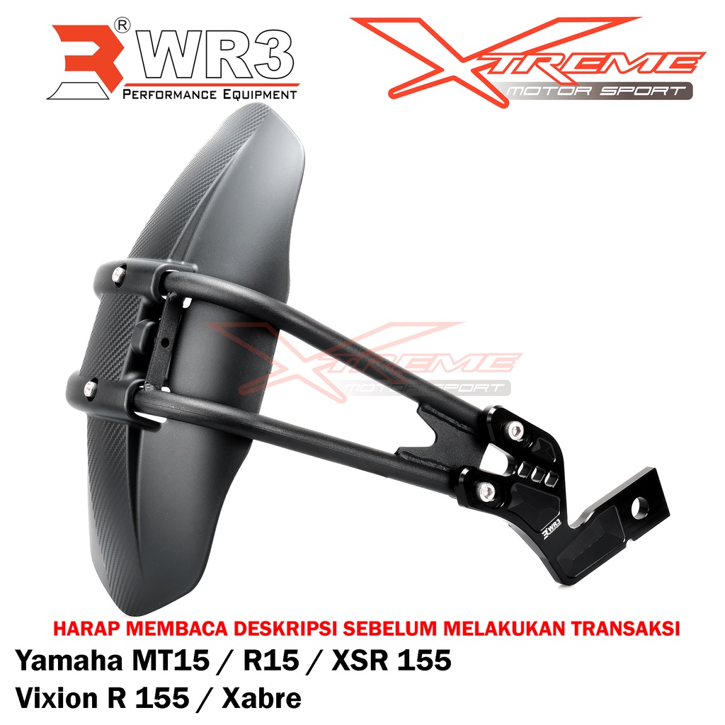 Mudguard Mud Guard WR3 Yamaha XSR 155 / R15 V3 / R15 V2/ MT15 / Vixion R / Xabre High Grade.