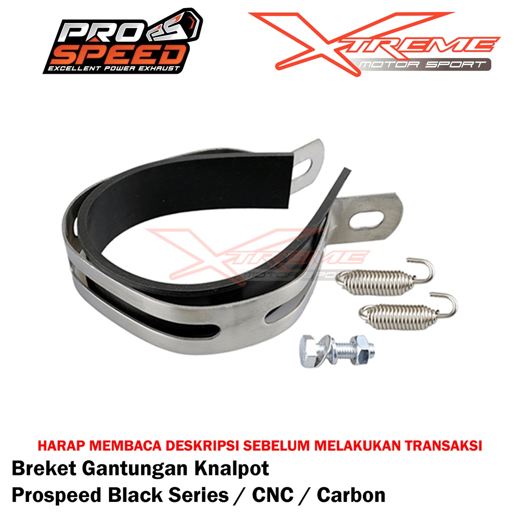 Breket Gantungan Knalpot Prospeed Black Series CNC Carbon Series