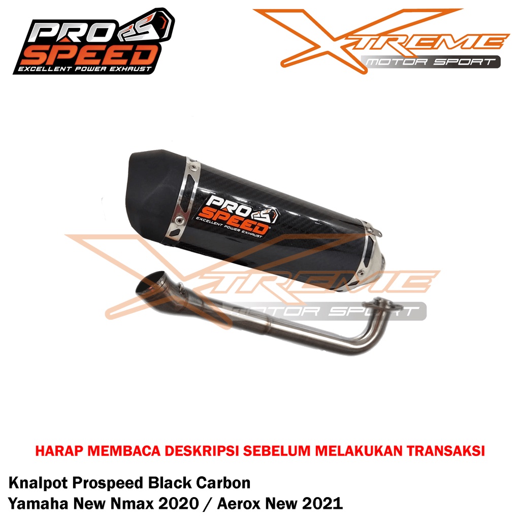 Knalpot Prospeed Black Series / CNC / Carbon Nmax / Aerox 155 Old / New / Turbo / Lexi 125 Stainless Fullsystem