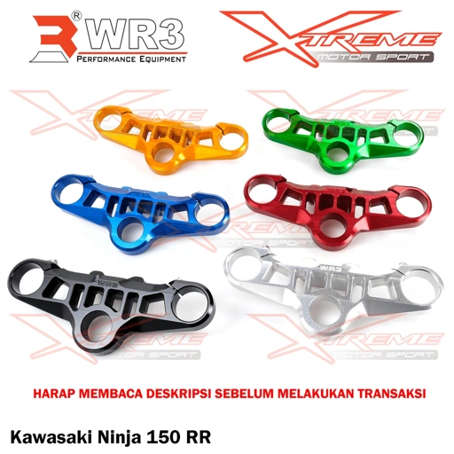 Image of Segitiga Stang Triple Clamp WR3 Kawasaki Ninja 150 RR / R / SS / 150R / 150RR / 150SS / NSR 150SP
