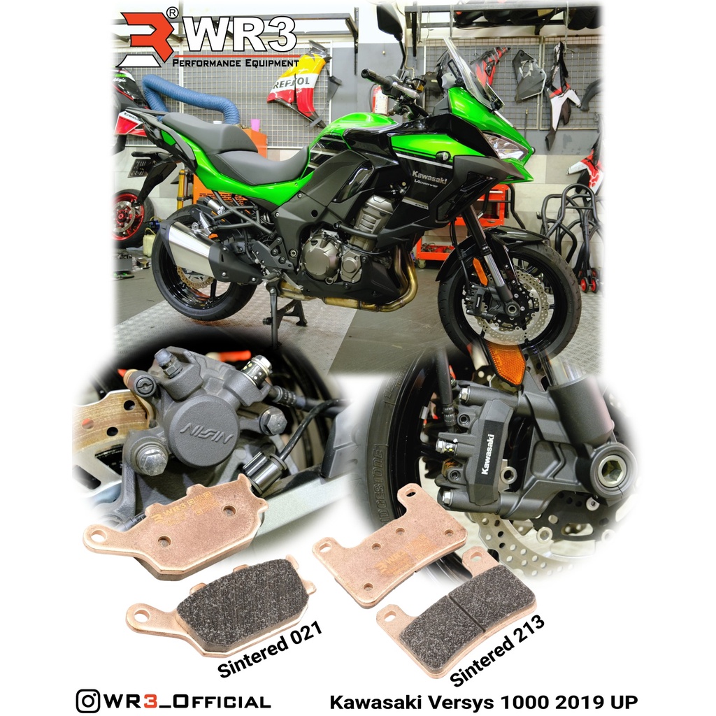 Kampas Rem WR3 Sintered Depan / Belakang ZX25R / ZX10R / Z900 / Z1000 / Versys 1000 / Ninja H2 / GSX 650R / 750R