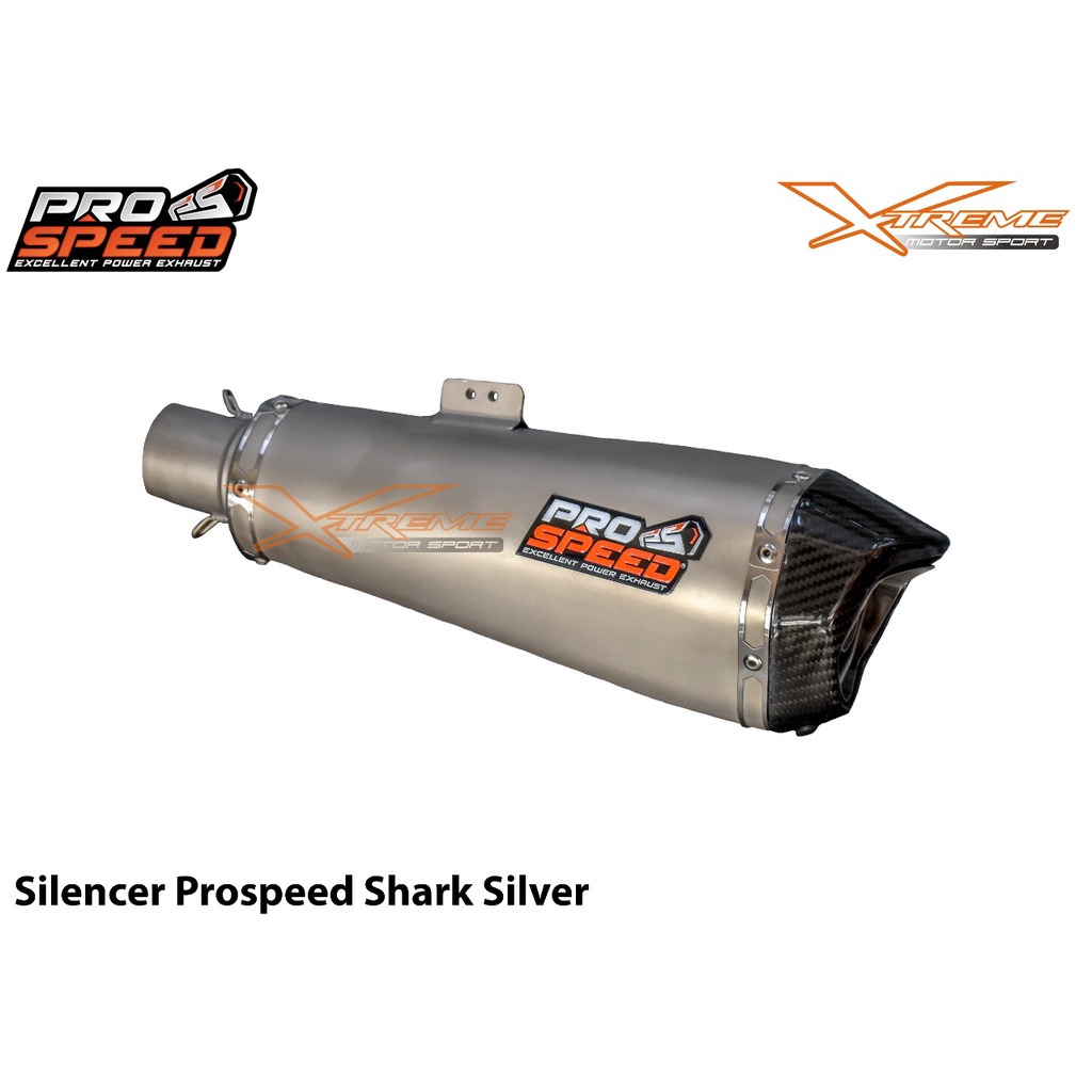 Silencer Knalpot Prospeed Shark Black / Predator / Silver / Carbon / Scooter / Spider Silencer Only Universal