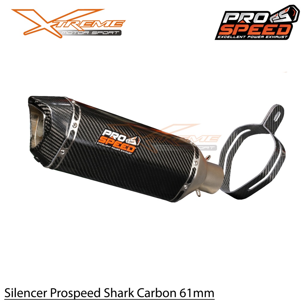 Silencer Knalpot Prospeed Shark Black / Predator / Silver / Carbon / Scooter / Spider Silencer Only Universal