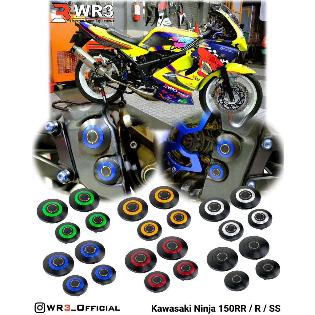 Cover Tutup Rangka Frame Plug WR3 ZX25R / Ninja 250R / 250 FI OLD / NEW 18 Up / KLE 500 / Z250 / Ninja 150RR / ZX6R / ZX636
