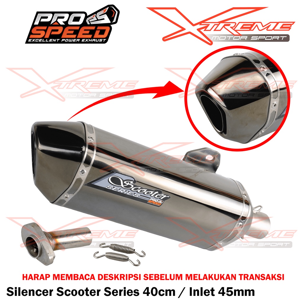 Silencer Knalpot Prospeed Shark Black / Predator / Silver / Carbon / Scooter / Spider Silencer Only Universal