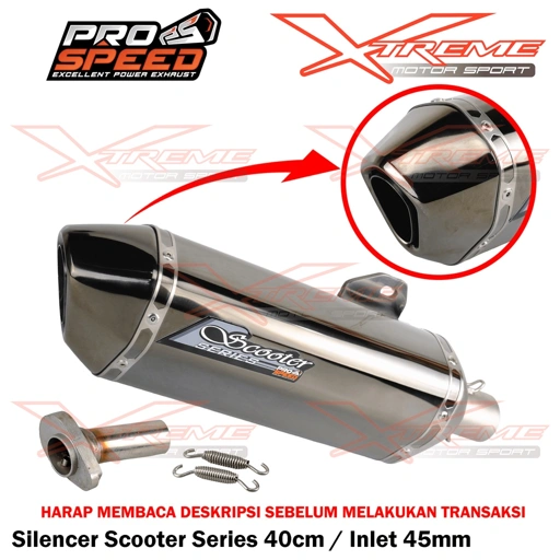 Image of Silencer Knalpot Prospeed Shark Black / Predator / Silver / Carbon / Scooter / Spider Silencer Only Universal