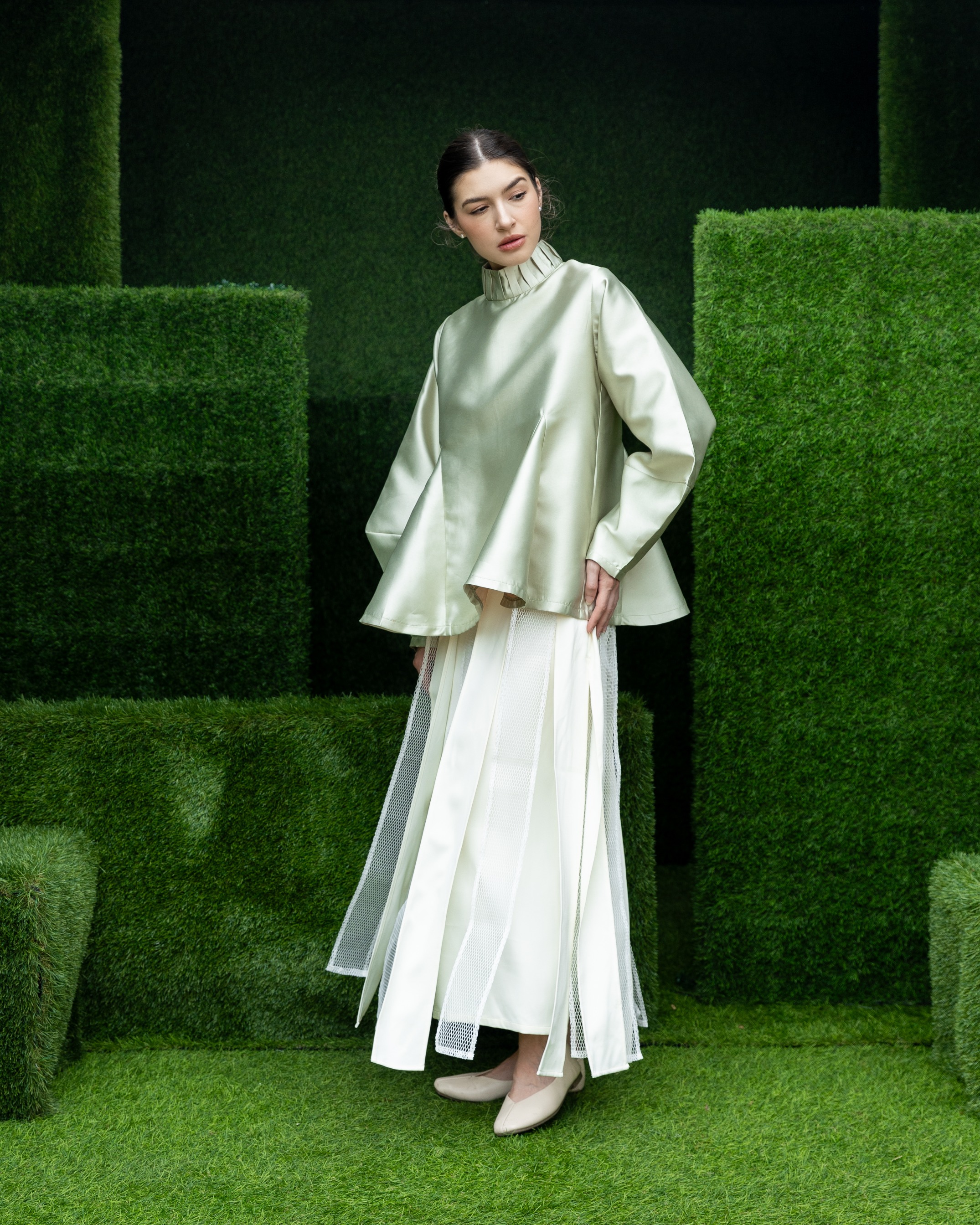 Pleated Collar Blouse