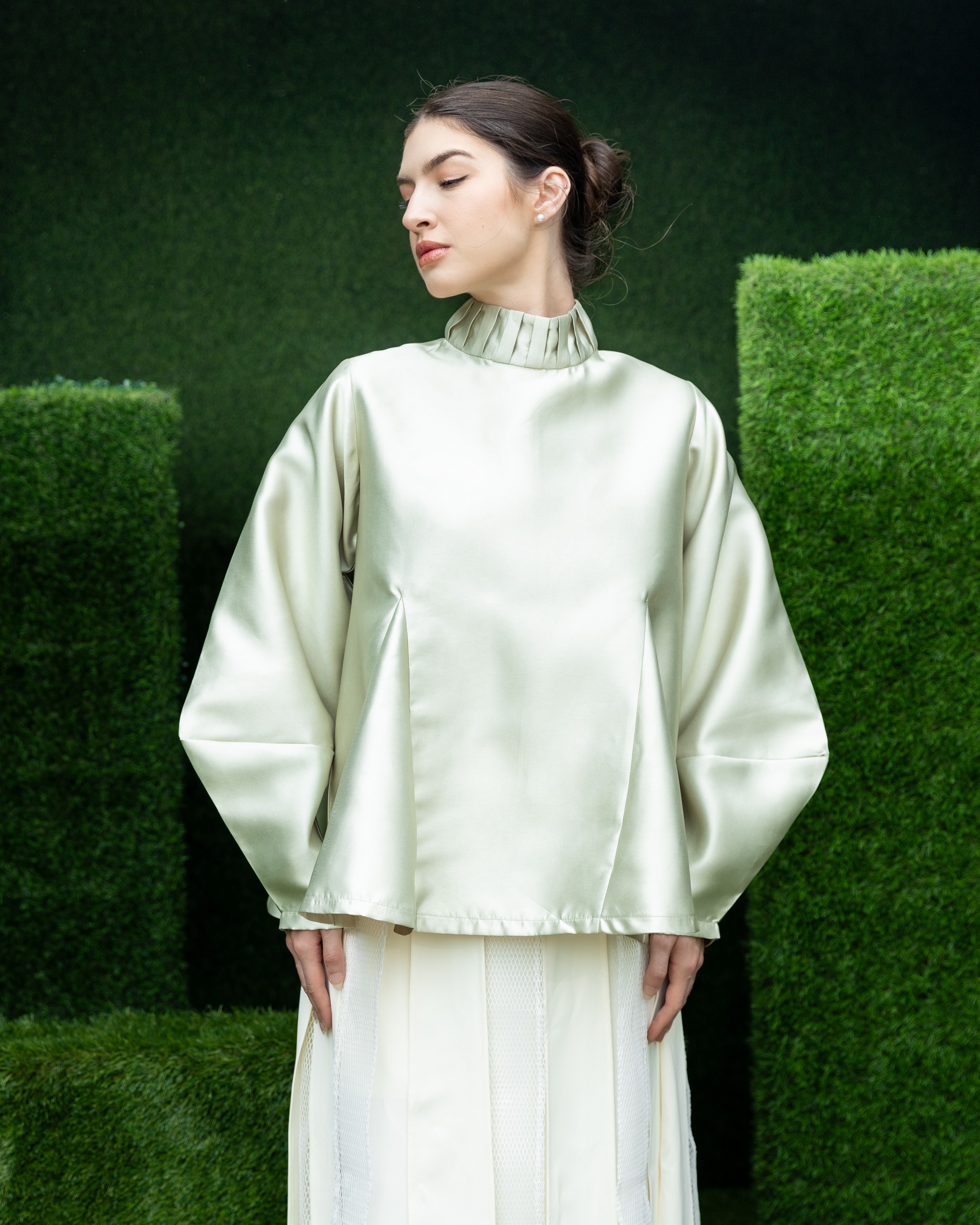 Pleated Collar Blouse