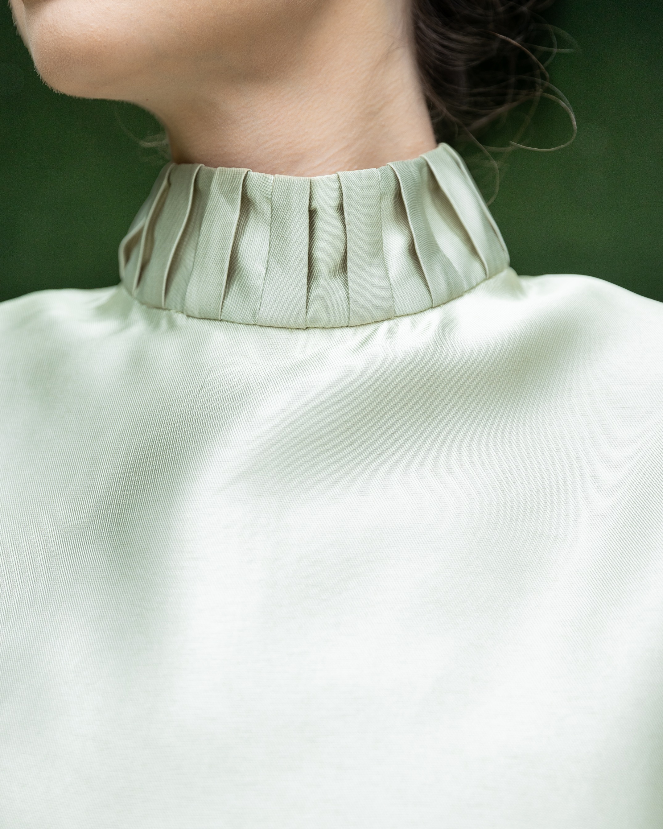 Pleated Collar Blouse