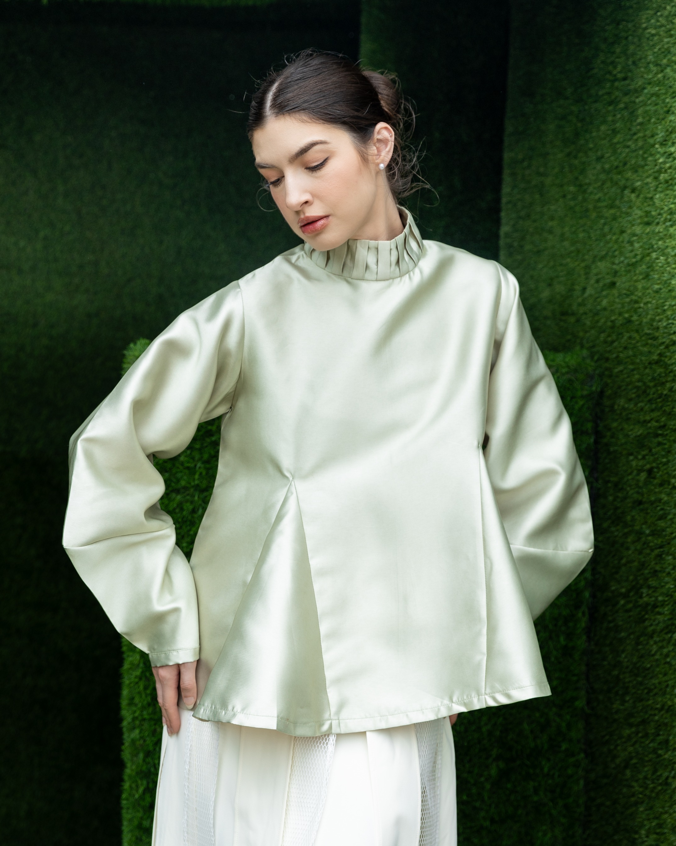Pleated Collar Blouse