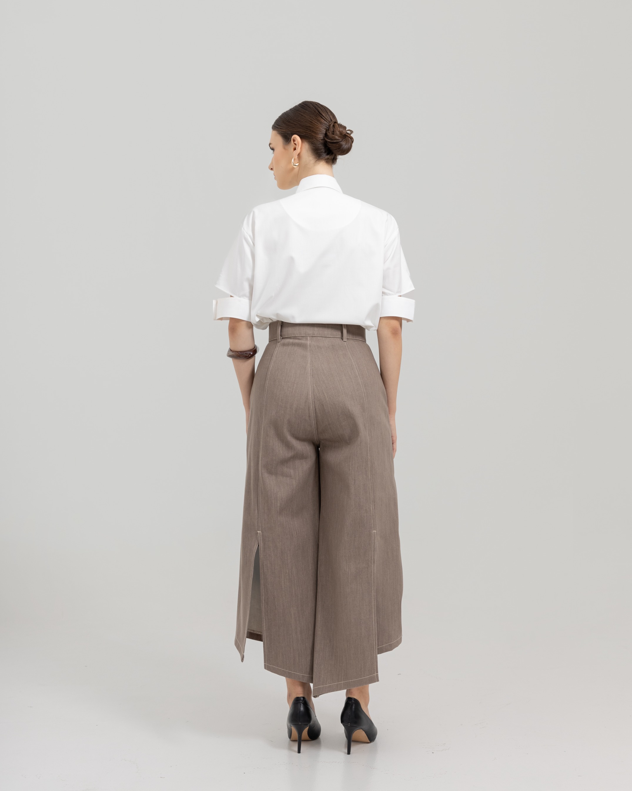 Slitted Culotte Jeans
