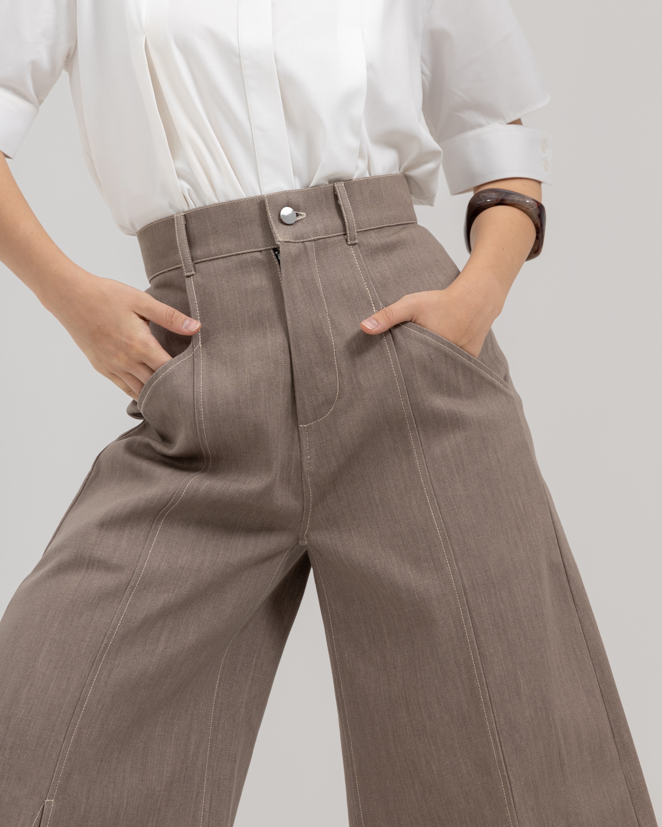 Slitted Culotte Jeans