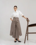 Slitted Culotte Jeans