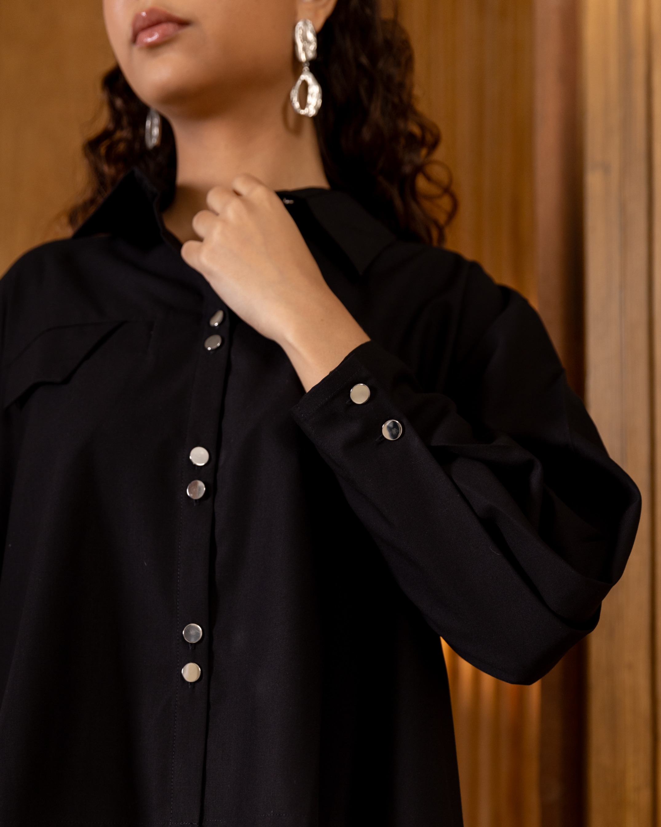 Pleated Long Sleeves Shirt