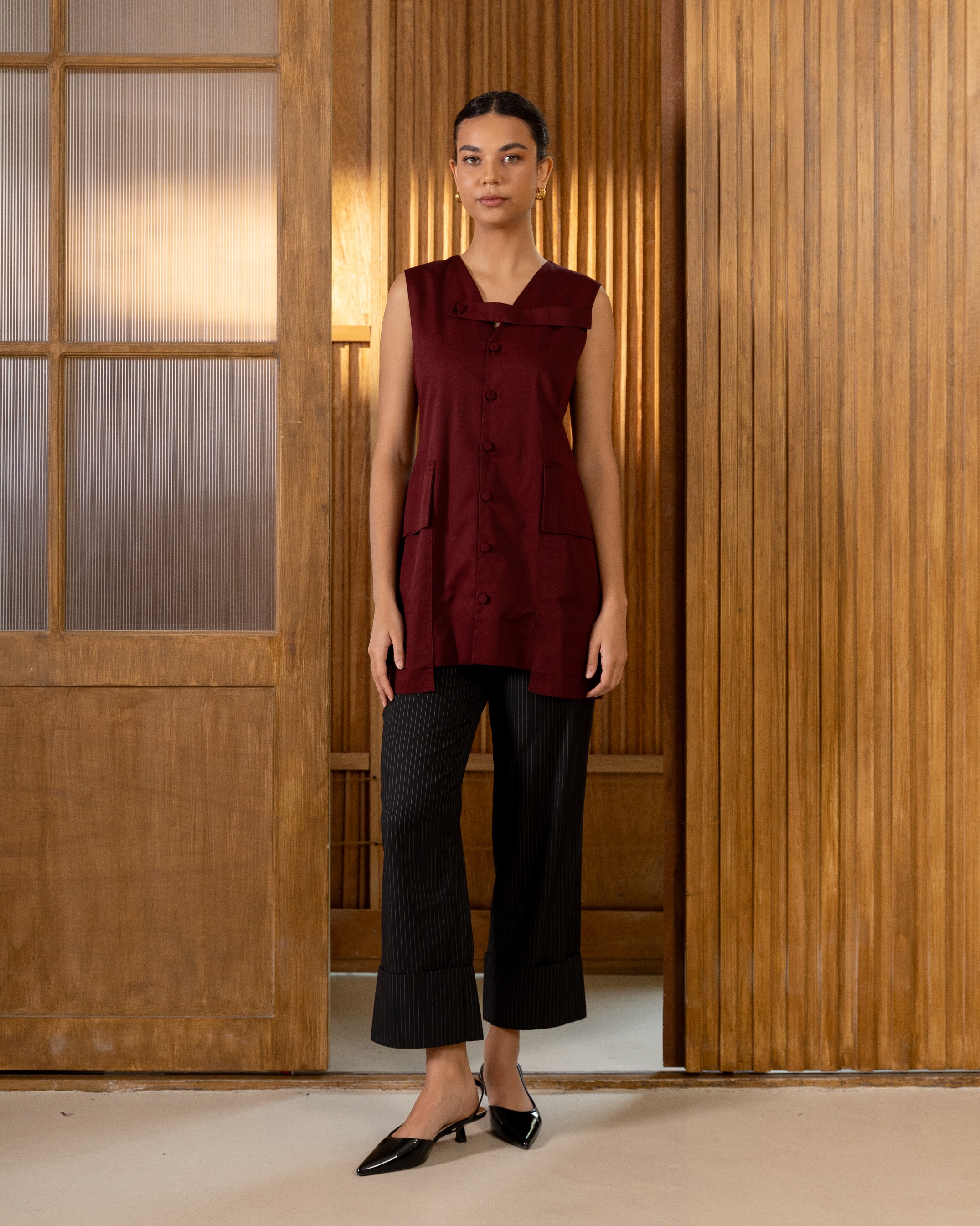 Longline Top with Adjustable Back