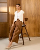 High-Waist Pleated Pants