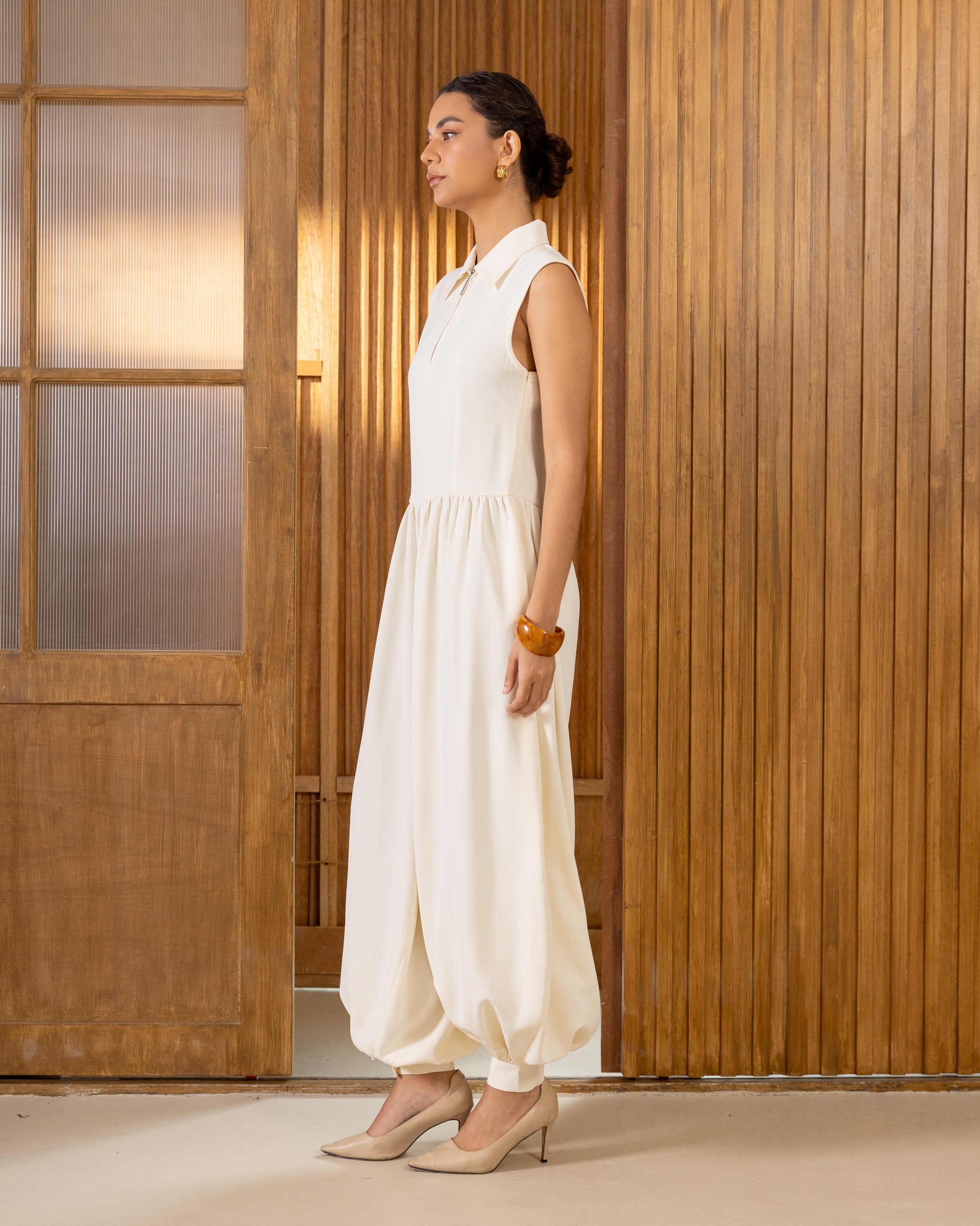 Sculpted Bubble Jumpsuit