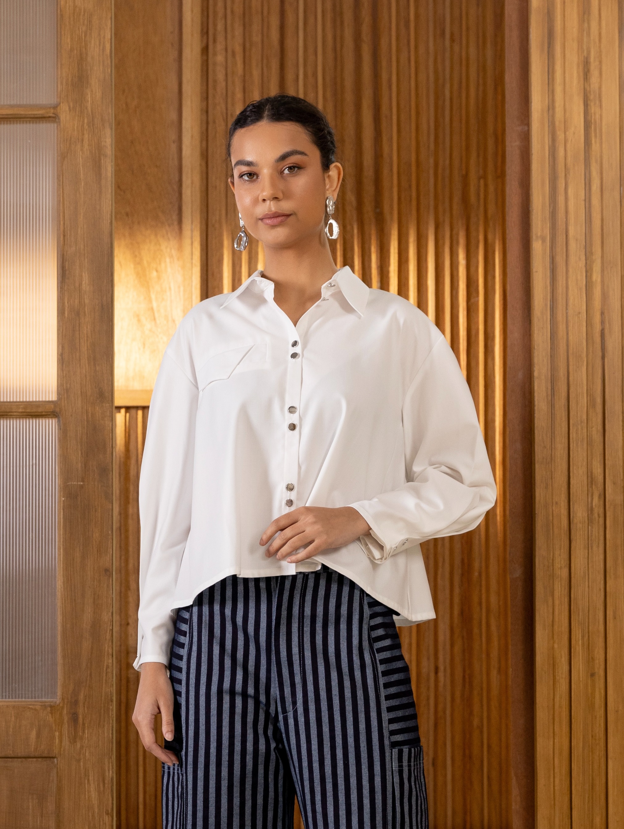 Pleated Long Sleeves Shirt