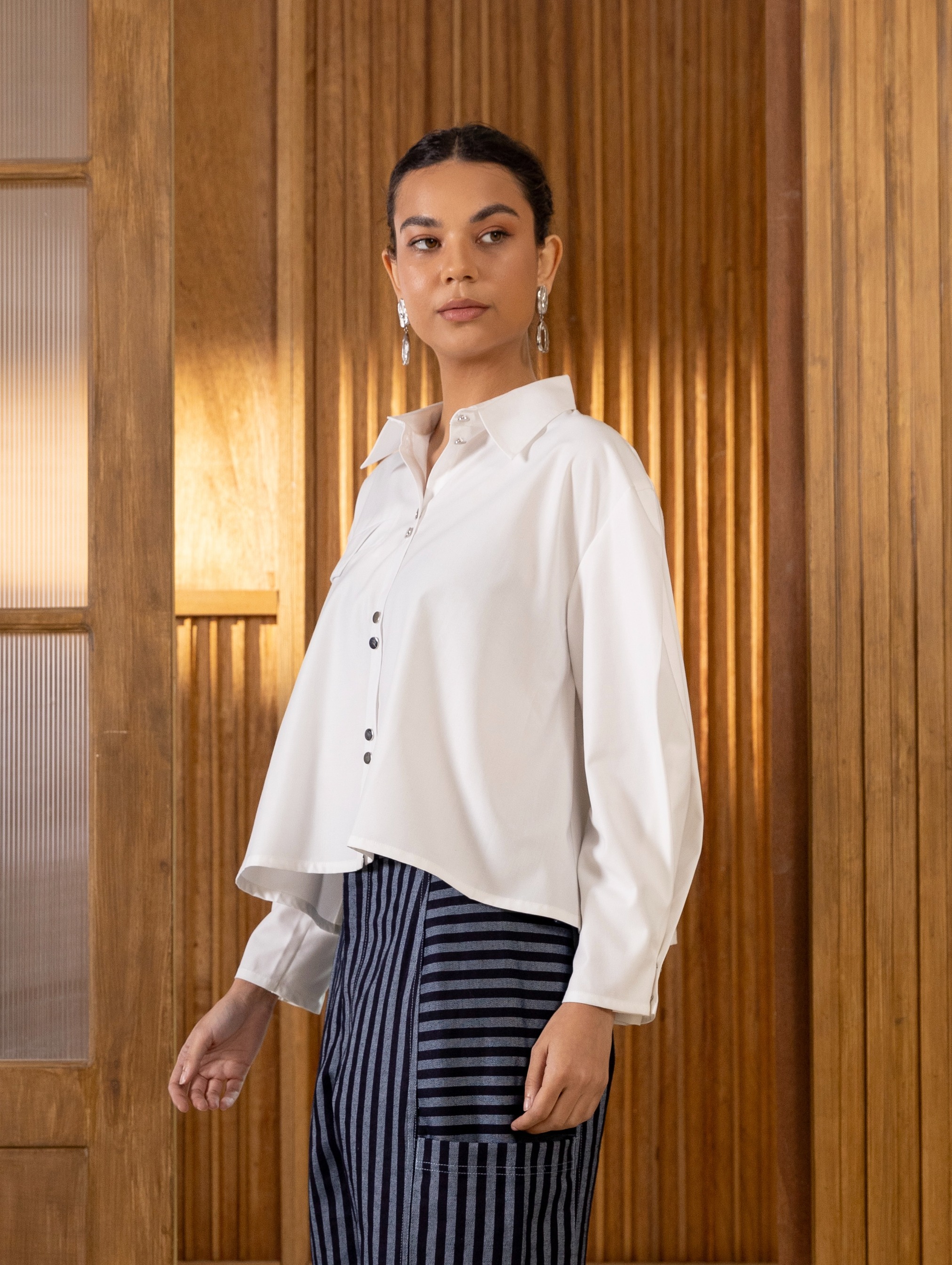 Pleated Long Sleeves Shirt