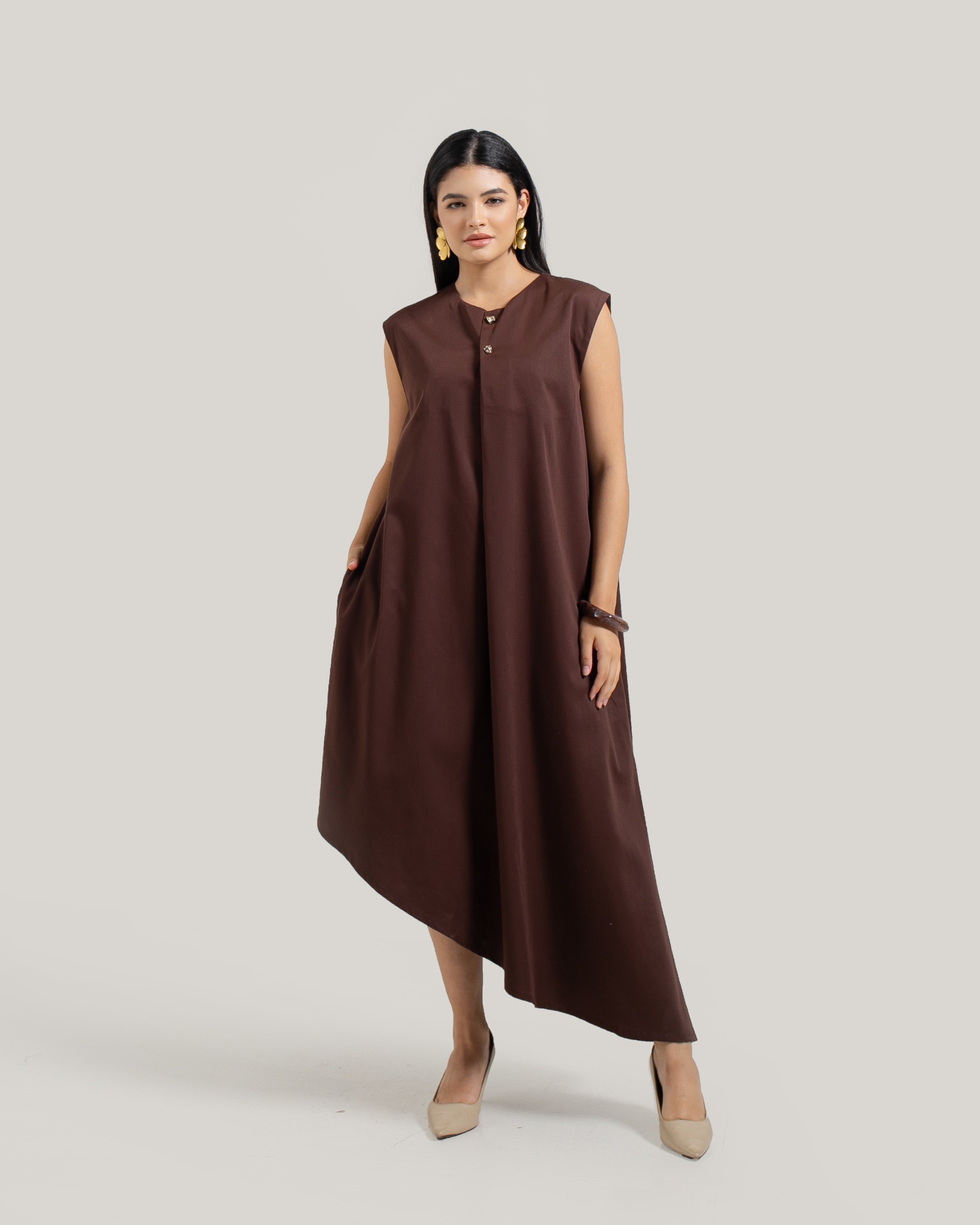 Sleeveless Asymmetric Dress