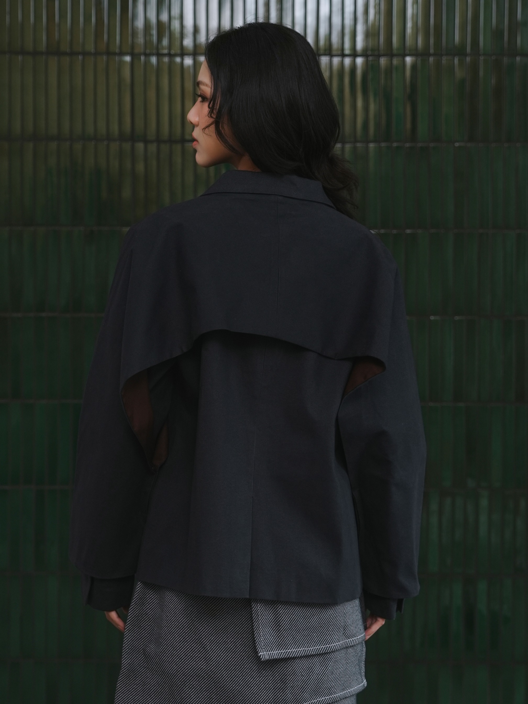 Dual Tone Cape Jacket