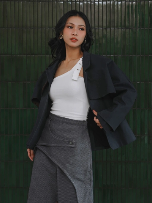 Dual Tone Cape Jacket