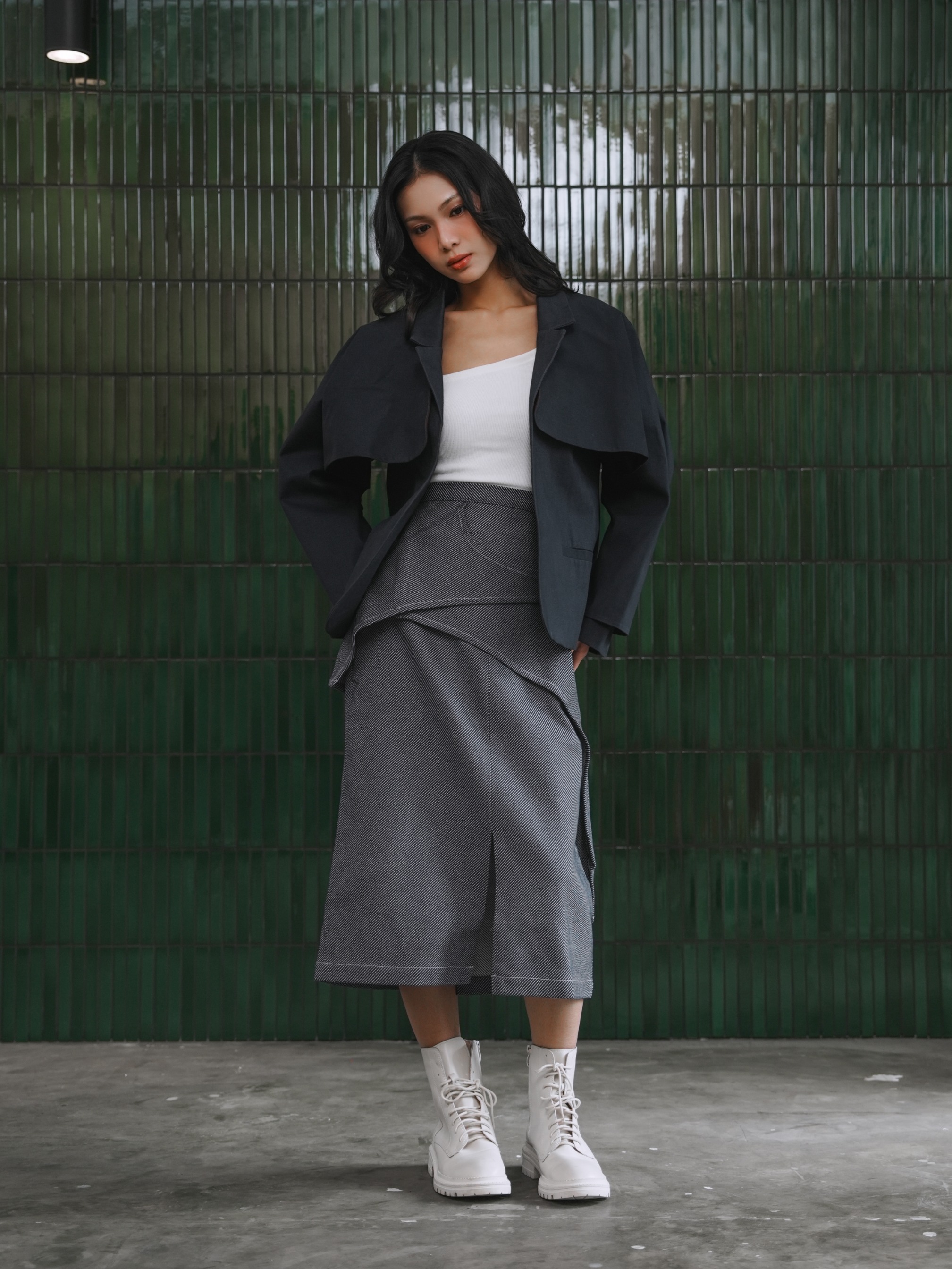 Dual Tone Cape Jacket