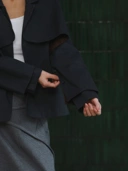 Dual Tone Cape Jacket