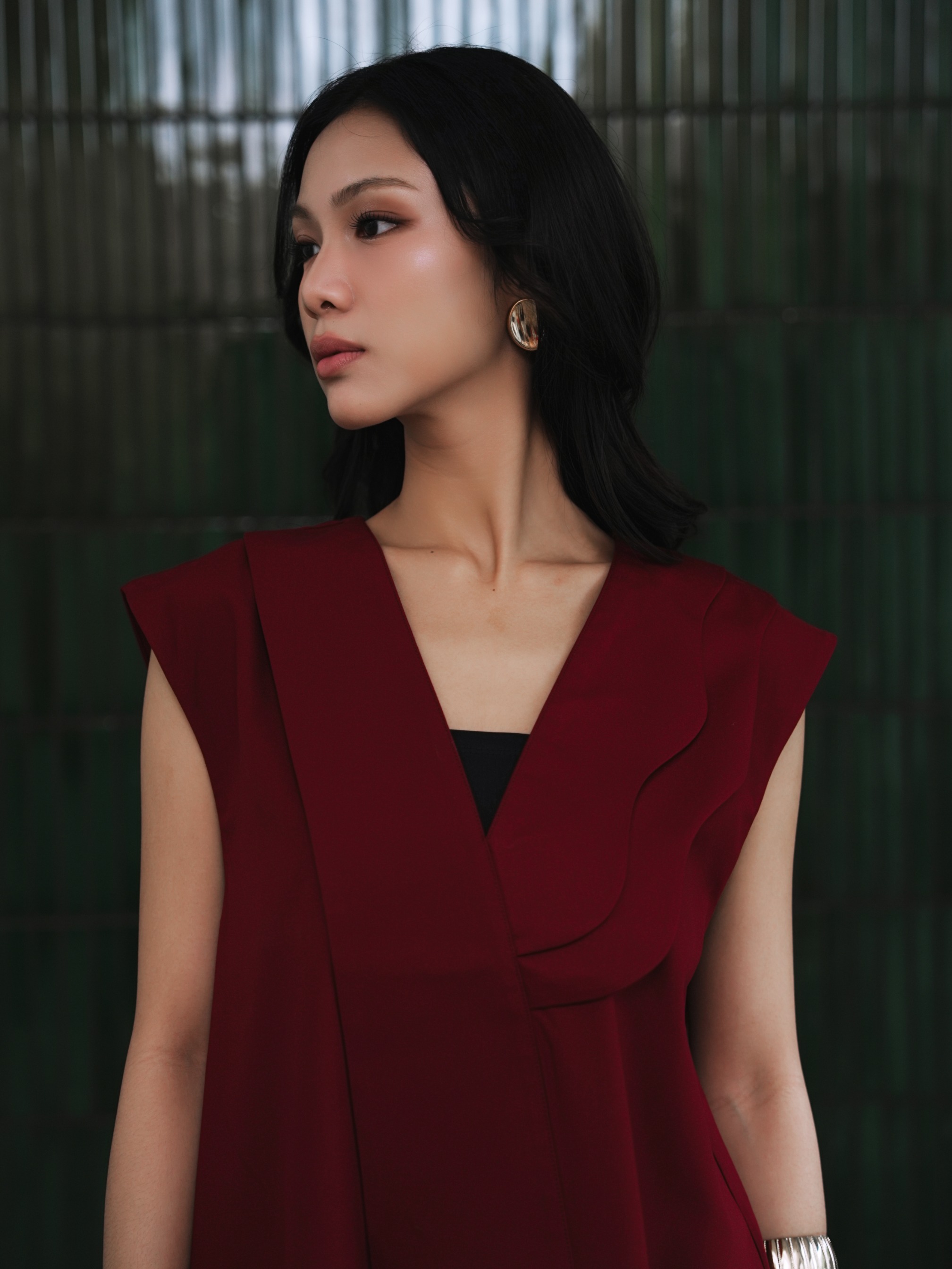 Half Scallop Collar Tank