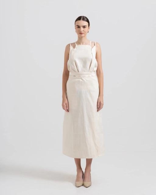 Image of Wrap Linen Skirt