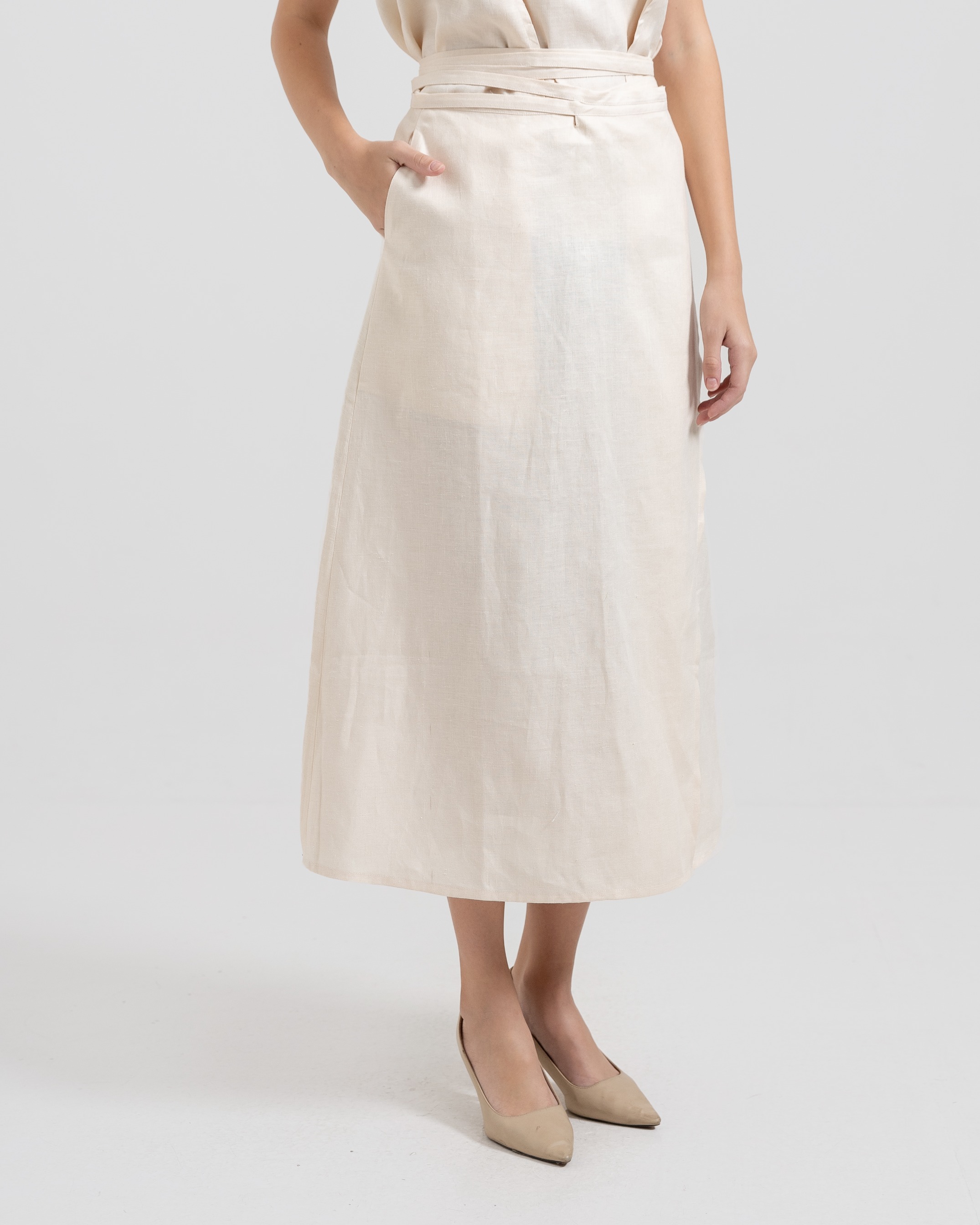 Wrap Linen Skirt
