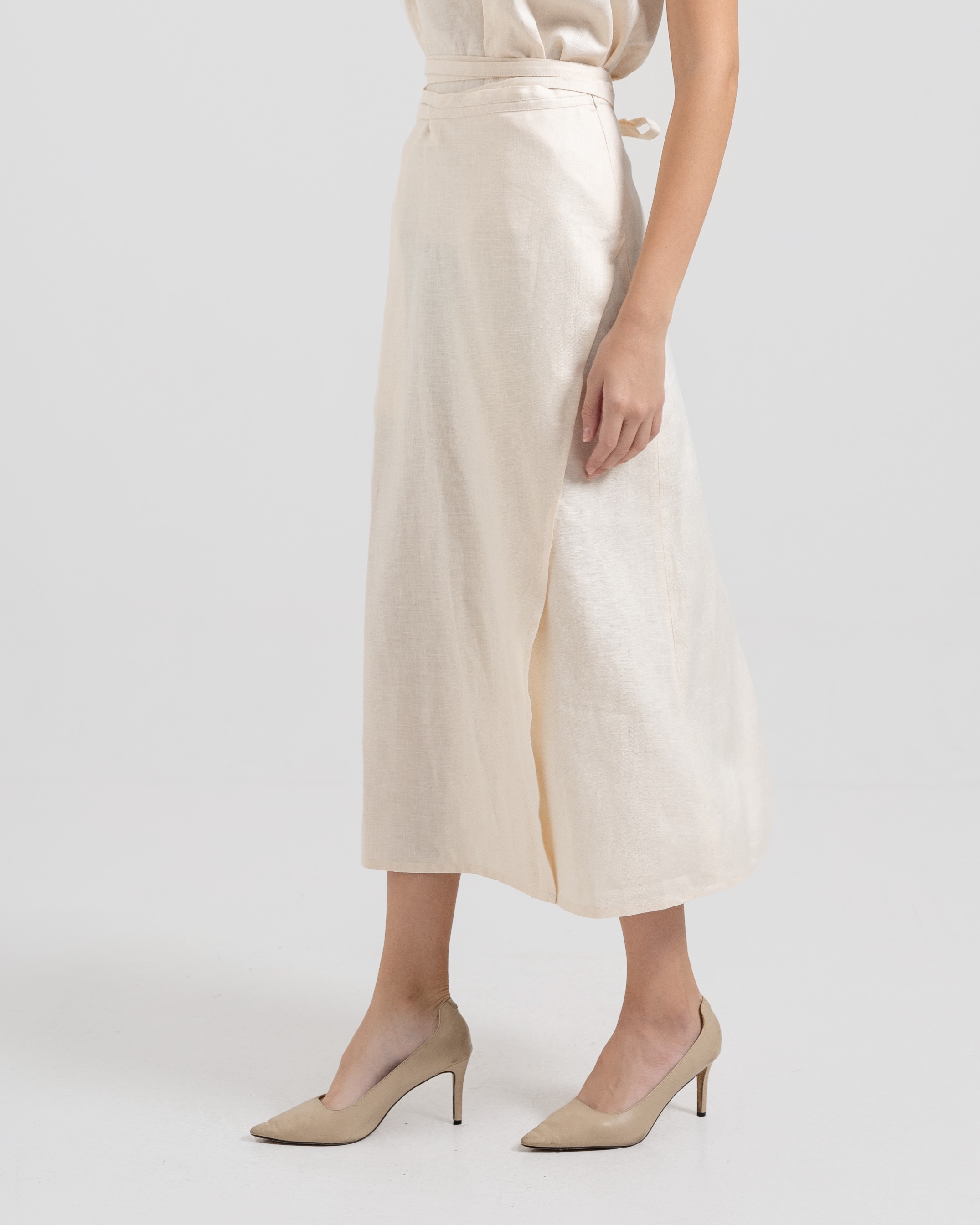 Wrap Linen Skirt